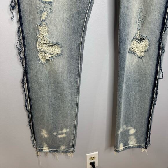 Cult of Individuality Greaser Distressed Straight Leg Jeans Men's 33x34 - Picture 3 of 15
